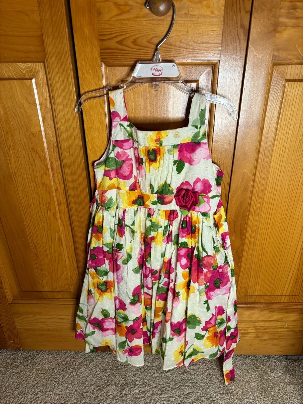 Sweet Heart Rose Pink, Yellow & Green Floral Sundress